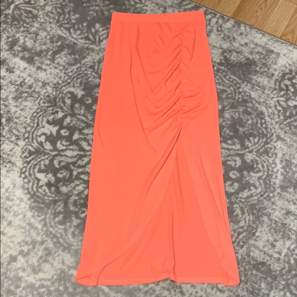 Neon coral/pink  Maxi Skirt